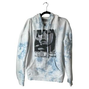 Taylor Swift‎ midnights blue and white tie dye hoodie sweatshirt